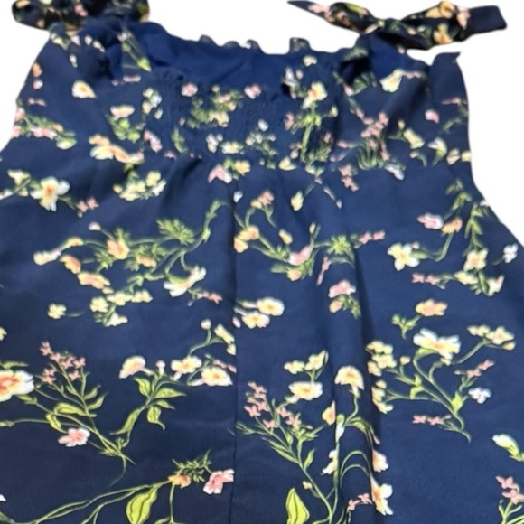 Nwt CUPSHE X Madison Bow Tie Straps Floral Sleeveless Maxi Dress Blue Medium - Picture 4 of 16